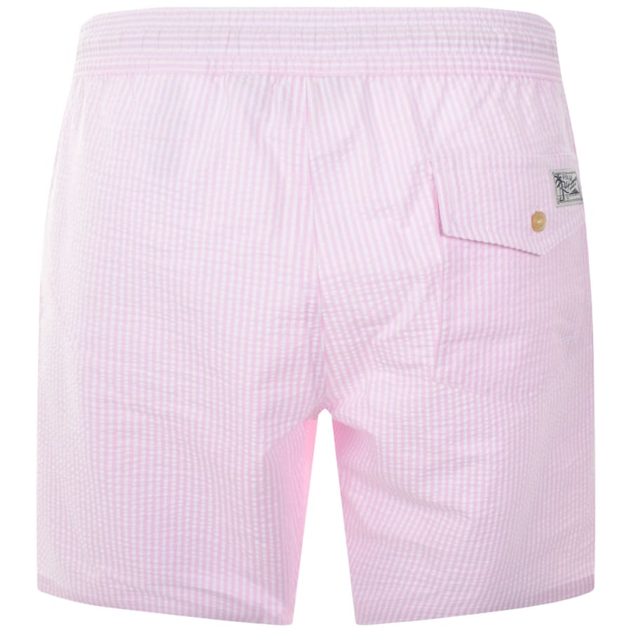 Ralph Lauren Seersucker Swim Shorts Pink | Mainline Menswear